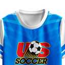Hjshfue Kids Soccer Jersey Athletic Sports Shirt with Short Set Breathable Lightweight Training Uniform 4-12Y Bluered