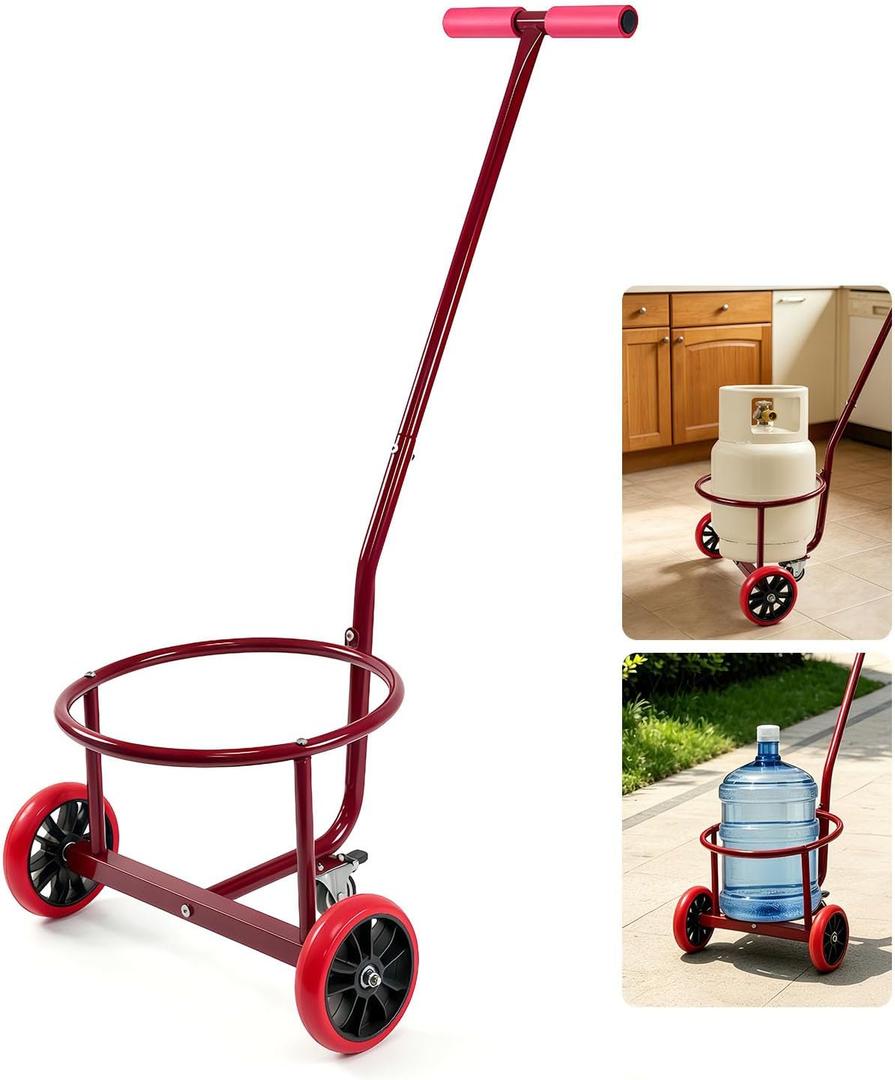 Portable Bucket Cart, Suitable for Water Buckets, Propane Tanks