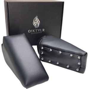 Oiktylr SOT Blocks Chiropractic, Soft & Comfortable Pelvic Blocks Wedges - Enhanced Elastic Support Sponge - Dejarnette Style Pelvic Sacral Blocks, Chiropractor Wedges Blocks for HIPS (Matte Black)