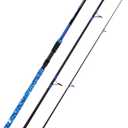 Fiblink Surf Rod,Portable Travel Fishing Rod,Spinning Carbon Fiber Rod 12ft | 12ft 3 Piece Surf Fishing Rod,Carbon Fiber Blanks,Stainless Steel Guides with Ceramic Inserts,Blue Camouflage Handle
