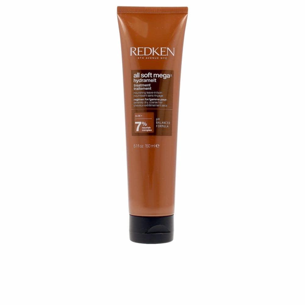 Redken All Soft Mega Curls Hydramelt Leave-In Treatment For Extremely Dry Curly & Coily Hair - Moisturizing Hair Lotion, Enhances Shine (5.1 Fl Oz (Pack of 1))