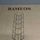 BAMEOS Solid Wood Rotating Bookshelf Tower 5 Tier, 360°Storage Spinning Bookcase, Black Cube Corner Bookshelf for Office, Bedroom and Living Room