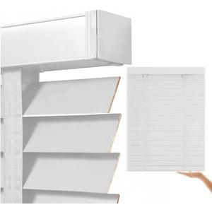 2" Wood Blinds, Cordless Blackout Faux Blinds, Wooden Blind for Indoor Windows, Horizontal Window Shades Custom 12" 21" 26" 28" 34" 38" 40" 60" 70" 72" for Home Office Door Windows(White)