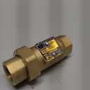 HYDRO MASTER Brass Dual Check Valve, 1/2" FNPT, Solid Brass, Max 150PSI-180F