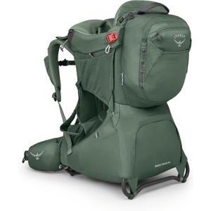 Osprey Poco Premium Child Carrier Backpack - Deluxe Kid Carrier for Hiking with Built-in Sunshade, Removable Daypack, and Adjustable Fit - Premium Comfort for Parent and Child (Koseret Green)