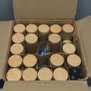 NETANY 19Pcs Glass Spice Jars with Bamboo Lids, 4 oz Glass Jars with Minimalist Farmhouse Spice Labels Stickers, Collapsible Funnel, Seasoning Storage Bottles for Spice Rack, Cabinet, Drawer