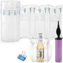 Tebery 400 Count Air Pillows for Shipping, Inflatable Air Cushion Bags Roll with Pump, Leak-Proof Bag Stuffing for Shape, Reusable Packaging Filler Supplies for Shipping Moving Box, 3.54'' x 7.87''