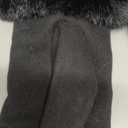 Tavaleu Winter Gloves for Women with Faux Fur Cuff, Thermal Glove with Touchscreen, Knit Lining Warm Gloves for Cold Weather (Black)