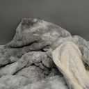 Krifey Oversized Faux Fur Throw Blanket, Soft Fluffy Fuzzy Cozy Blanket for Couch, Sofa and Bed, Luxury Mink Plush for Women, Room Home Dorm Decor, Marbled Gray 60" x 80", Warm 600GSM