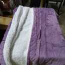 Sherpa Fleece Throw Blanket for Couch, Non-Heated, Thick and Warm Throw Gifts for Women and Girls, Soft Fuzzy Plush Blanket for Winter, Purple, 50x60 Inches