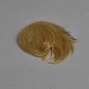Anime Cosplay Wig - Short Blonde Synthetic Curly Straight Layered Fluffy Halloween Costume Party Wig with Free Cap, Linen Blonde