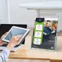 MaxGear Acrylic Brochure Holder 6 x 8 inch, Display Stand Plastic Clear Flyer Holders for 5.5 x 8.5 inch, 5 x 7 inch Menu, Literature, Trifold Pamphlet, Magazine, Countertop or Wall Mount, 6 Pack