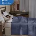 YnM Exclusive Cooling Weighted Blanket Rayon, Bed Blanket for One Person of 110lbs, Ideal for Twin/Full Bed (48x72 Inches, 12 Pounds, Blue Grey)