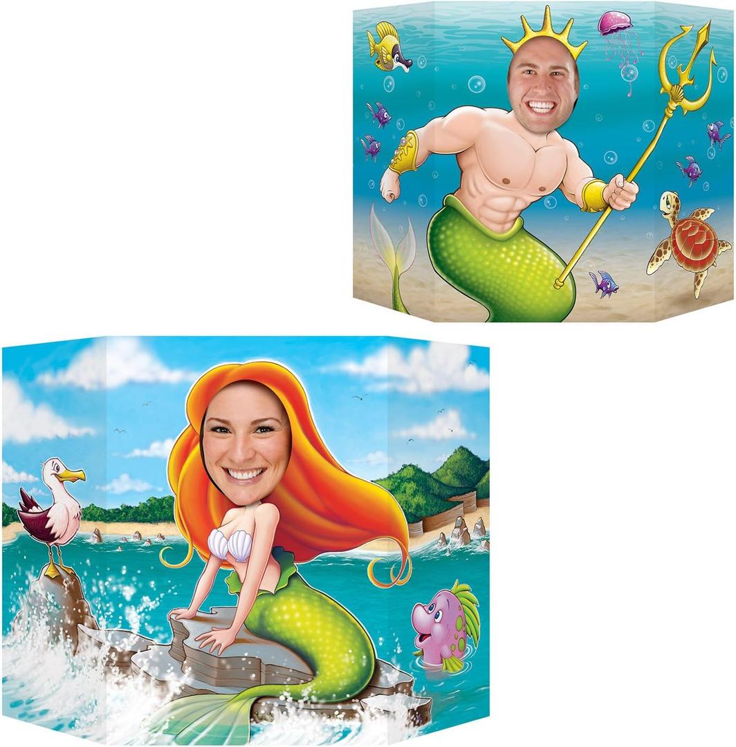 Beistle Mermaid Photo Prop, One Size, Multicolored