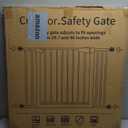 Cumbor 29.7-46" Baby Gate for Stairs, Mom's Choice Awards Winner-Auto Close Dog Gate for the House, Easy Install Pressure Mounted Pet Gates for Doorways, Easy Walk Thru Wide Safety Gate for Dog, Brown