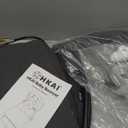 HKAI Baby Bouncer, Portable Baby Bouncer Seat for Babies 0-18 Months, 100% Cotton Fabrics, 3 Modes of use with Rocker and Stationary Options, Infant Rocker Chair with Hanging Toys-Dark Grey