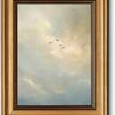 VIYYIEA Vintage Gold Framed Wall Art for Living Room,Above The Clouds-(10L x 8W)