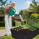 KLEWEE Fabric Raised Garden Bed, 128 Gallon 6 x 3FT Garden Growing Bags for Planting Vegetables, Flowers and Herbs, Breathable Plant Bed Large Grow Planter Bags 8 Grids