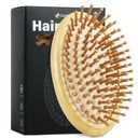 Natural Bamboo Hair Brush(No handle) for Hair Growth, Massaging Scalp, Detangling Brush for Women, Men & Kids, Natural Wooden Hairbrush for All Hair Types