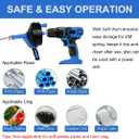 Drain Auger, Clog Remover with Drill Adapter, 25 Feet Flexible Plumbing Snake Use Manually or Powered for Kitchen, Bathroom and Shower Sink, Comes with Gloves (blue)