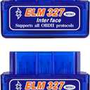 Dickno 2PCS ELM327 OBD Car Auto Diagnostic Scanner, Professional Automotive Bluetooth Scan Tool and Code Reader, Universal Vehicle Interface Adapter Diagnostic Tool Scanner
