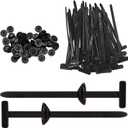 2 x Nylon Universal Cable Tie Buckle: 120pcs Universal Push Mount Cable Zip Tie for Automotive Maintenance,Nylon Self Locking Cable Strap,Multipurpose Cable Ties Tool