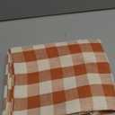 Checkered Fall Tablecloth Rectangle Cotton Linen Gingham Table Cloth with Tassel Washable Wrinkle Free Heavy Duty Buffalo Plaid Table Cover for Dining/Party/Picnic (Orange, 55" x 70" (Rectangular))