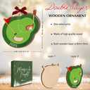 2 x Golf Christmas Ornament 2025 - Sports Gifts for Golfers, Family, Friends, Wooden Christmas Ornaments Tree Decor - Golf Gifts for Men, Dad, Husband, Boss, or Friends, Sports-Themed Holiday Decor