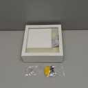 3x3 Small Square Shadow Box Picture Frame Display Case with Soft Linen Back, Small Mini Tiny White Deep Shadow Memory Box Frame 3x3 for Nsect Specimen Baby Wedding Pet Graduation Medal Souvenir (White + Thickened Panel + Foam Packaging)