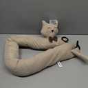 Marwood Under Door Draft Stopper Decorative Wind Stopper 48 inch for Door & Window, Weighted Animal Air Draft Stopper Snake Noise Blocker for Bottom of Door with Hanging Loops - Khaki Cat
