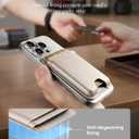 ESR for MagSafe Wallet, 5 Card Holder with RFID Blocking, MagSafe Sticker Included, Slim Magnetic Wallet for iPhone 17e/17/16/15/14/13/12 Series, Selected Samsung Devices, Not for Mini,Desert Titanium