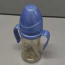 GROSMIMI Spill Proof no Spill Magic Sippy Cup with Straw with Handle for Baby and Toddlers, Customizable, PPSU, BPA Free 10 oz (Sky blue)