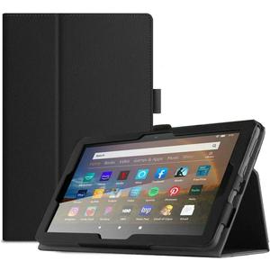 Tablet Cover for Amazon Kindle Fire HD 8 10th K72LL4(2020 Release),Ultra Slim Folio Stand Lightweight Leather Case for Kindle Fire HD 8 Plus/HD 8 2020/Kids 10th Gen 8" (Li-Black)
