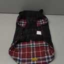 Kuoser Waterproof Dog Coat, Reversible Dog Jacket for Large Dogs, Adjustable Durable Doggie Winter Coat for Groowing Puppies Warm Puppy Cold Weather Apparel, Red L (Large (Pack of 1))