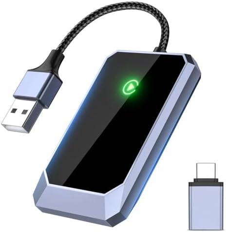 TERUNSOUl Wireless Carplay Adapter, Converts Wired to Wireless carplay Adapter for iPhone, Wireless Control Plug & Play Carplay for Cars from 2017 & for Apple iPhone iOS 10+