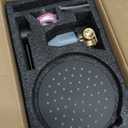 Wintap Shower Faucet Set, Matte Black Shower Head and Handle Set with Pressure Balance Valve, Stainless Steel Shower Faucet, 6 Inch Single Handle Control Shower Valve and Trim Kit (WT-3317BK)