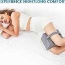 Knee Pillow for Side Sleepers,Knee Support Pillow for Between Knees While Sleeping,Memory Foam Knee Cushion for Hip,Leg,Back Pain Relief (Gray)