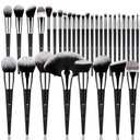 DUcare 32Pcs Makeup Brush Set, Black Kabuki Foundation Blending Brushes, Professional Face Eye Makeup Kit with Fan Concealer Contour Eyeshadow Brushes for Liquid Cream Powder