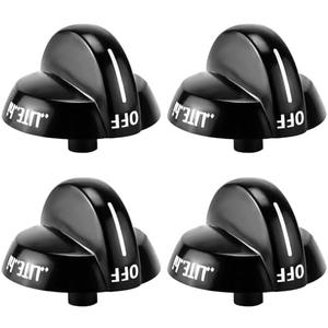 Funmit 316220009 Top Burner Stove Knob Replacement for Frigidaire Replaces AP4322122 PS1991531 EAP1991531 (Black, 4 Pack)