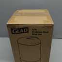 Glad Small Trash Can, 1.2 Gallon | Round Stainless Steel Garbage Bin with Soft Close Lid & Step Foot Pedal | Metal Waste Basket with Removable Inner Bucket, Rust