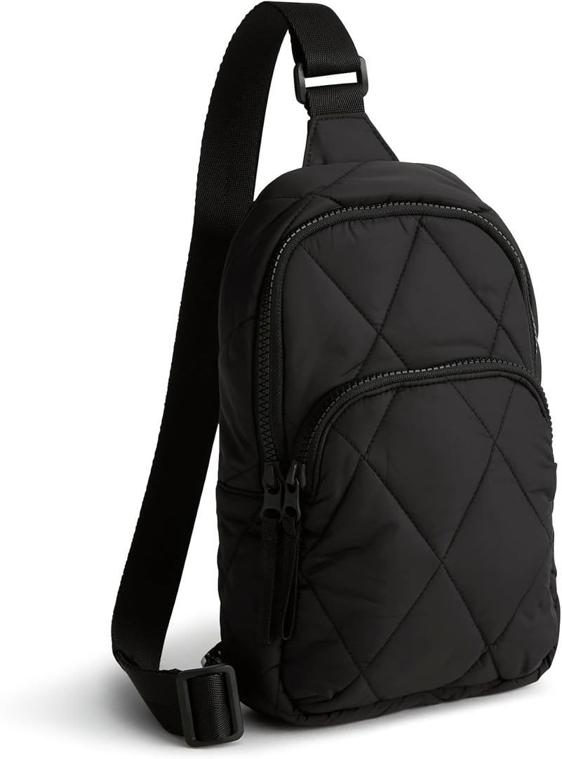 Vera Bradley Women's Featherweight Lorman Sling Backpack, Moonless Night, One Size