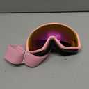 Ski Snowboard OTG Goggles, HD Mirrored Anti-Fog Goggle for Men Women (Vlt 15% / Pink Lens / Pink Frame)