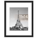 upsimples 11x14 Picture Frame, Display Pictures 8x10 with Mat or 11x14 Without Mat, Wall Hanging Photo Frame, Black, 5 Pack