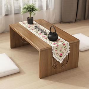 Japanese Folding Coffee Table, Foldable Low Coffee Tables, Bamboo Floor Table Desk for Sitting on The Floor, No Assembly, Portable Living Coffee Table (31.5Inch)