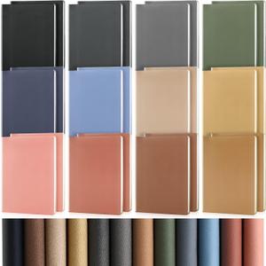 PerKoop 24 Pcs A5 PU Leather Journals Soft PU Leather Cover Ruled Writing Notebook Lined Journal Notebook for Office School Business Writing 128 Pages, 8.1'' x 5.6'' (Morandi Color)