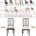 SearchI Waterproof PU Leather Seat Covers for Dining Chairs, 6 Pack Stretch Dining Room Chair Seat Covers, Kitchen Chair Seat Covers Protectors (Cream)