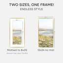 Homeforia 12x24 Picture Frame Gold, High End Metal 12x24 Poster Frames with Mat 8x20 inch Photo, 12 x 24 Gold Frames Matted to 8 by 20 Print, 24x12 Panoramic Frames, Tempered Glass, Wall Kit, Set of 1