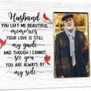 Memorial Cardinal Gifts Picture Frame for Loss of Husband, Sympathy Gifts, In Loving Memory Wooden Picture Frames for Loss of Husband
