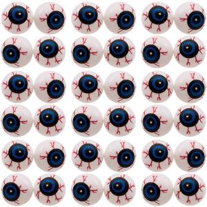 Halloween Eyeballs - 50 Pack Bag of 2" Plastic Eyeballs for Halloween Party Favor, Trick or Treat, Props and Decoration