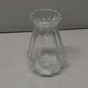 MyGift Mini Set of 6 Diamond-Faceted Clear Glass Bud Vases Small Decorative Flower Vases for Table Centerpieces, Weddings, and Home Dcor